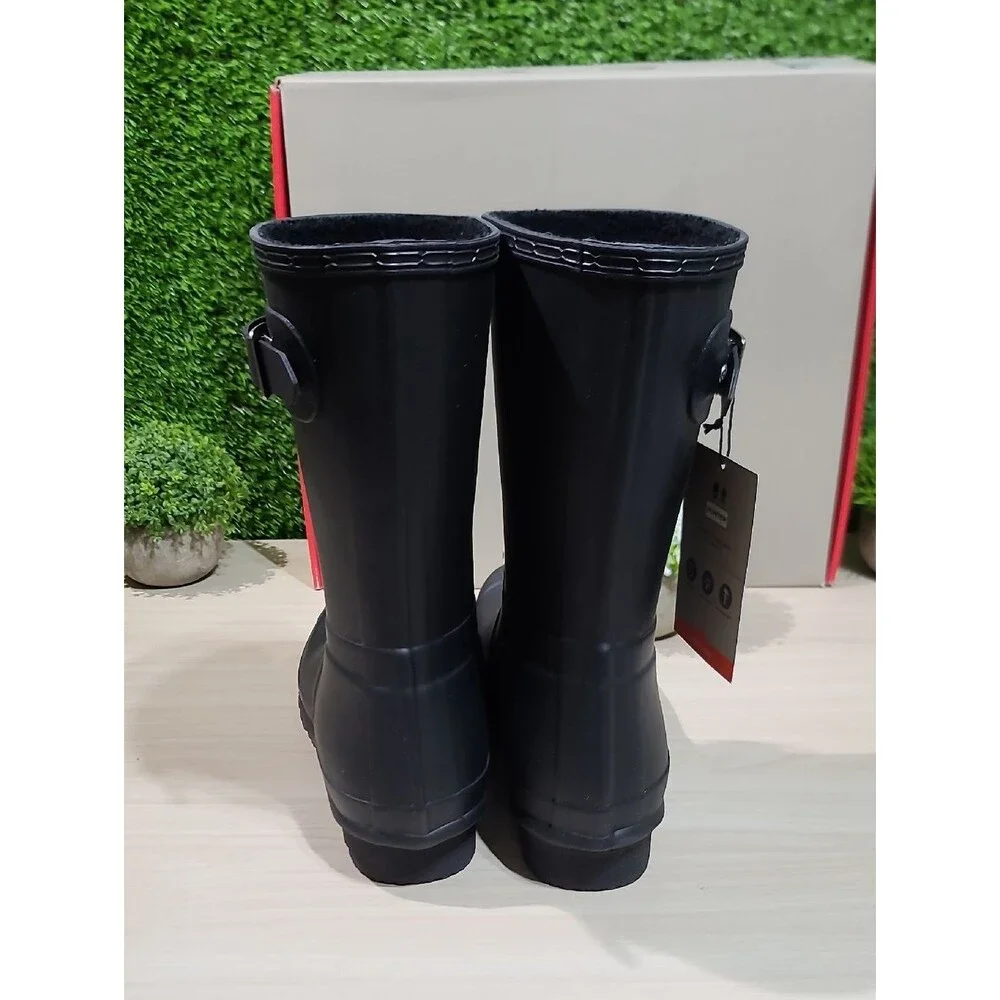Hunter Original Insulated Short Black Rain Boots - US Men's 11 NEW